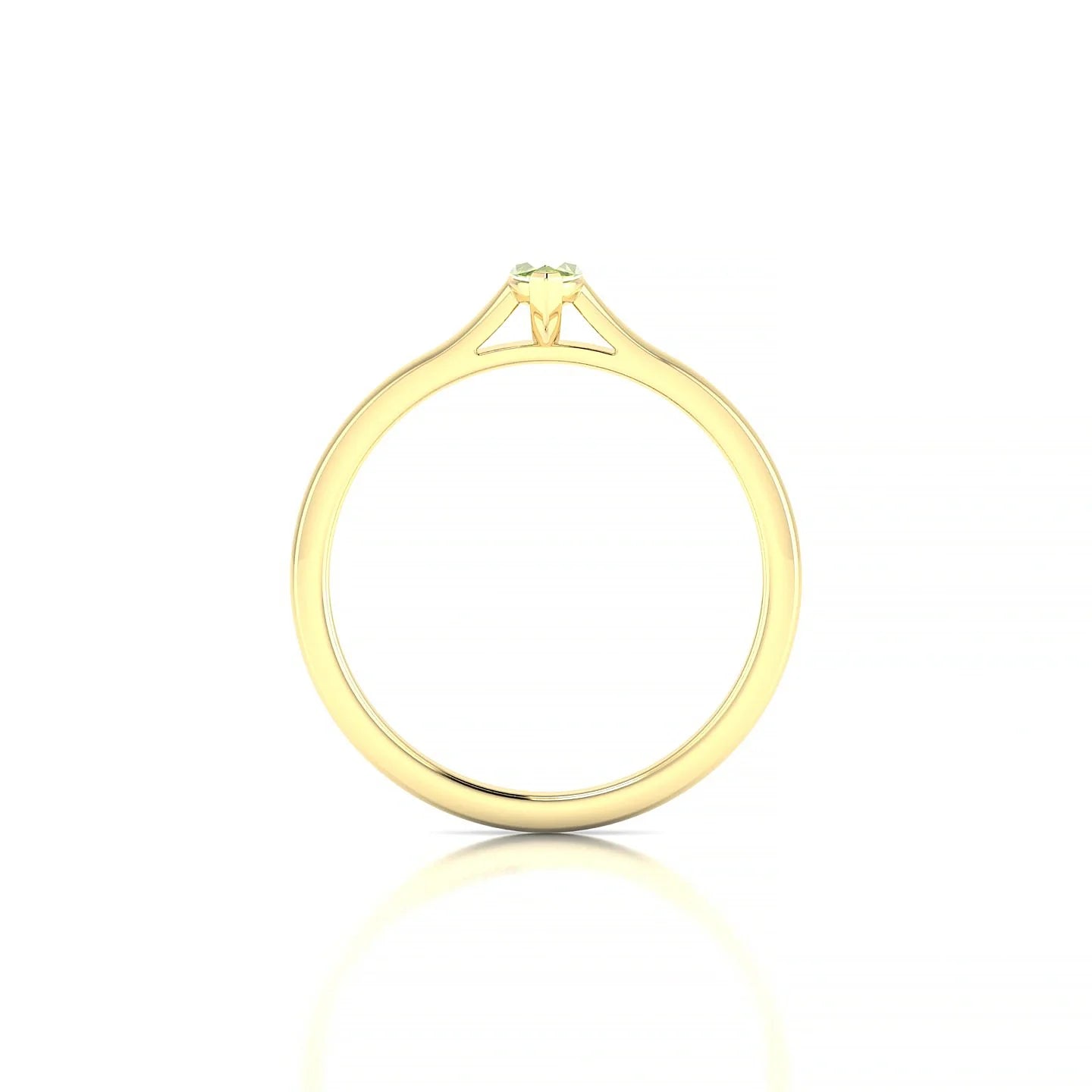 Cathedral | 18k Yellow Gold 6 x 3 mm Marquise Peridot Ring