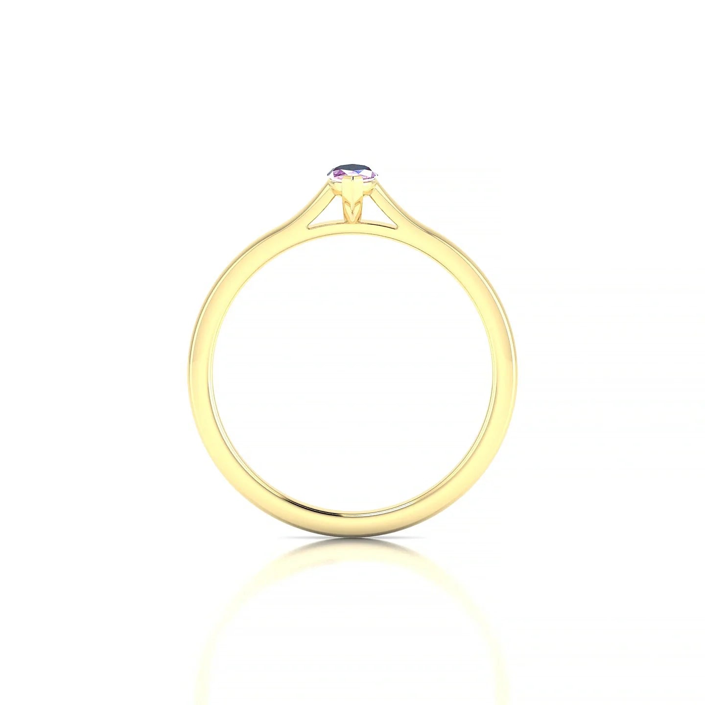 Cathedral | 18k Yellow Gold 6 x 3 mm Marquise Pink Sapphire Ring
