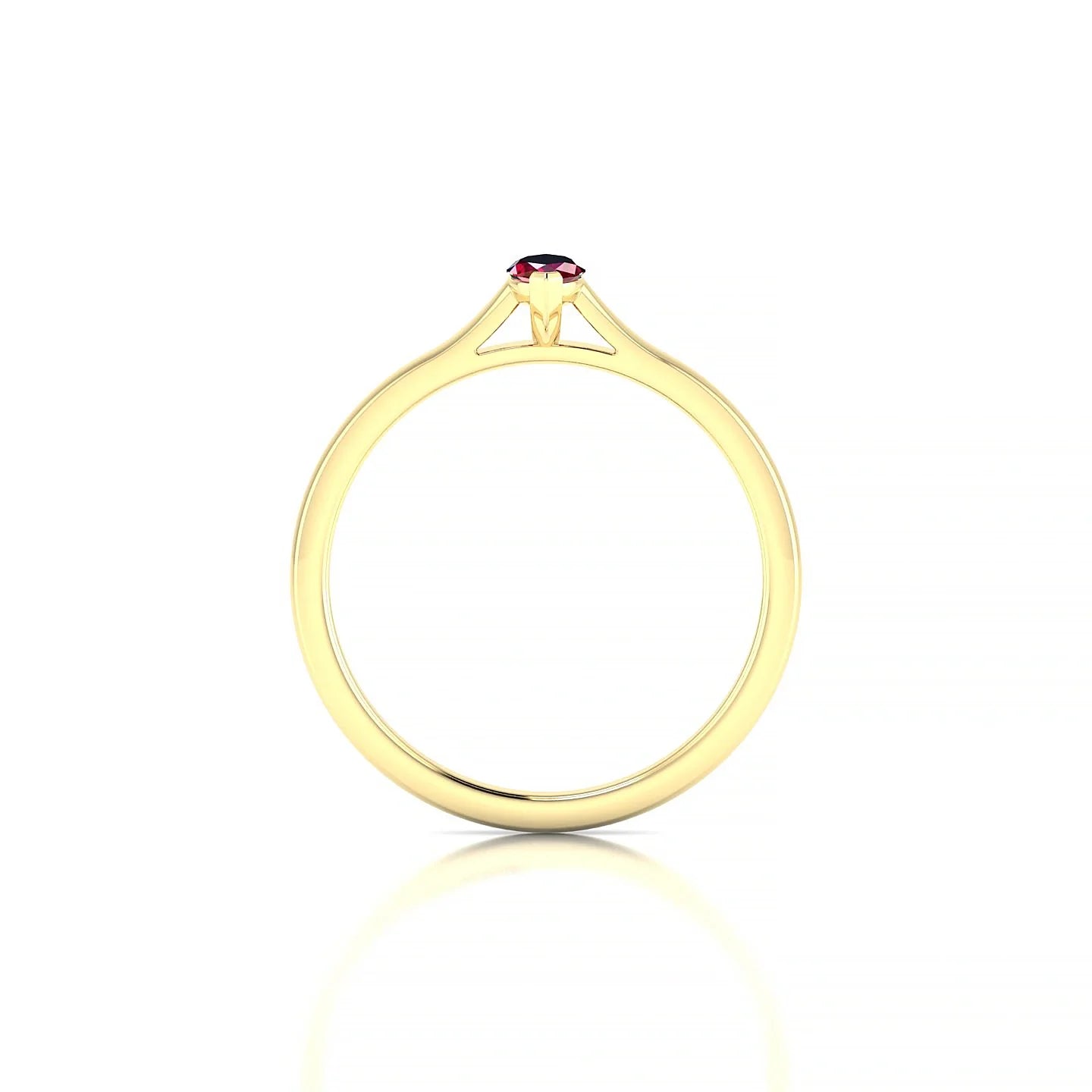 Cathedral | 18k Yellow Gold 6 x 3 mm Marquise Ruby Ring
