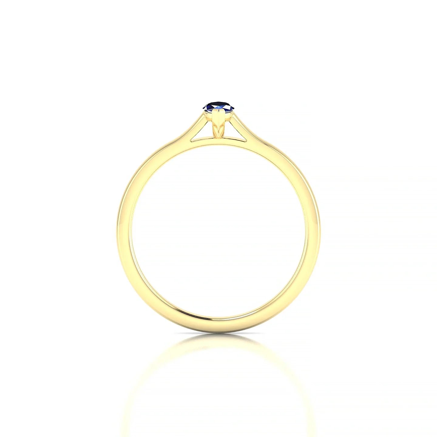 Cathedral | 18k Yellow Gold 6 x 3 mm Marquise Sapphire Ring