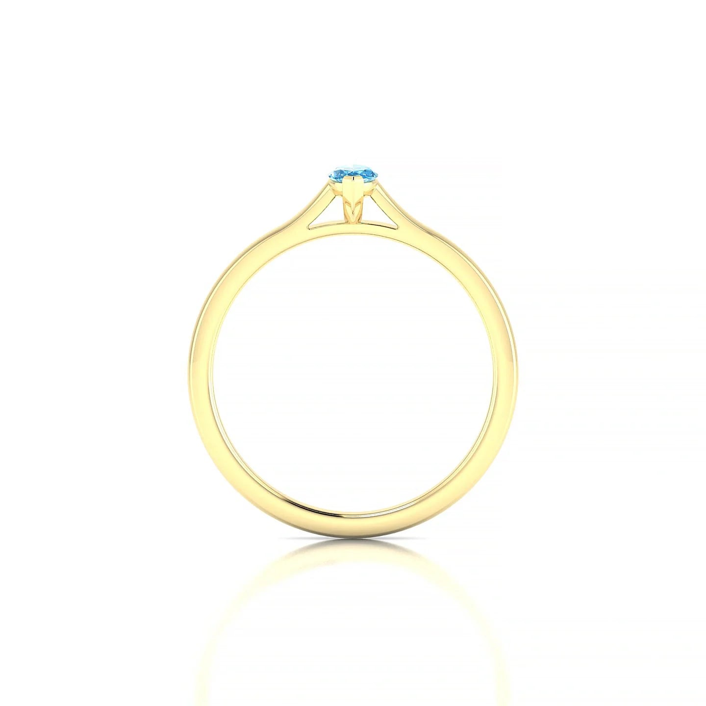 Cathedral | 18k Yellow Gold 6 x 3 mm Marquise Topaz Ring