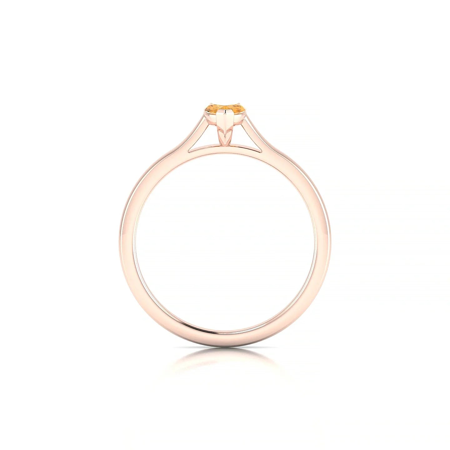 Cathedral | 18k Rose Gold 8 x 4 mm Marquise Citrine Ring