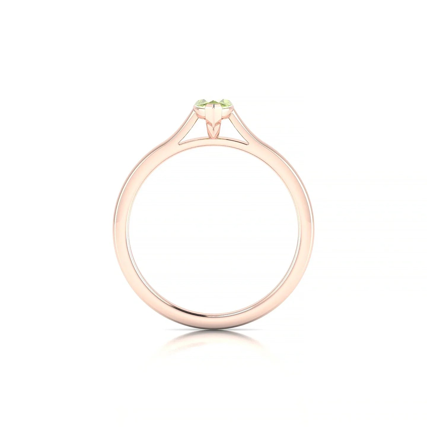 Cathedral | 18k Rose Gold 8 x 4 mm Marquise Peridot Ring