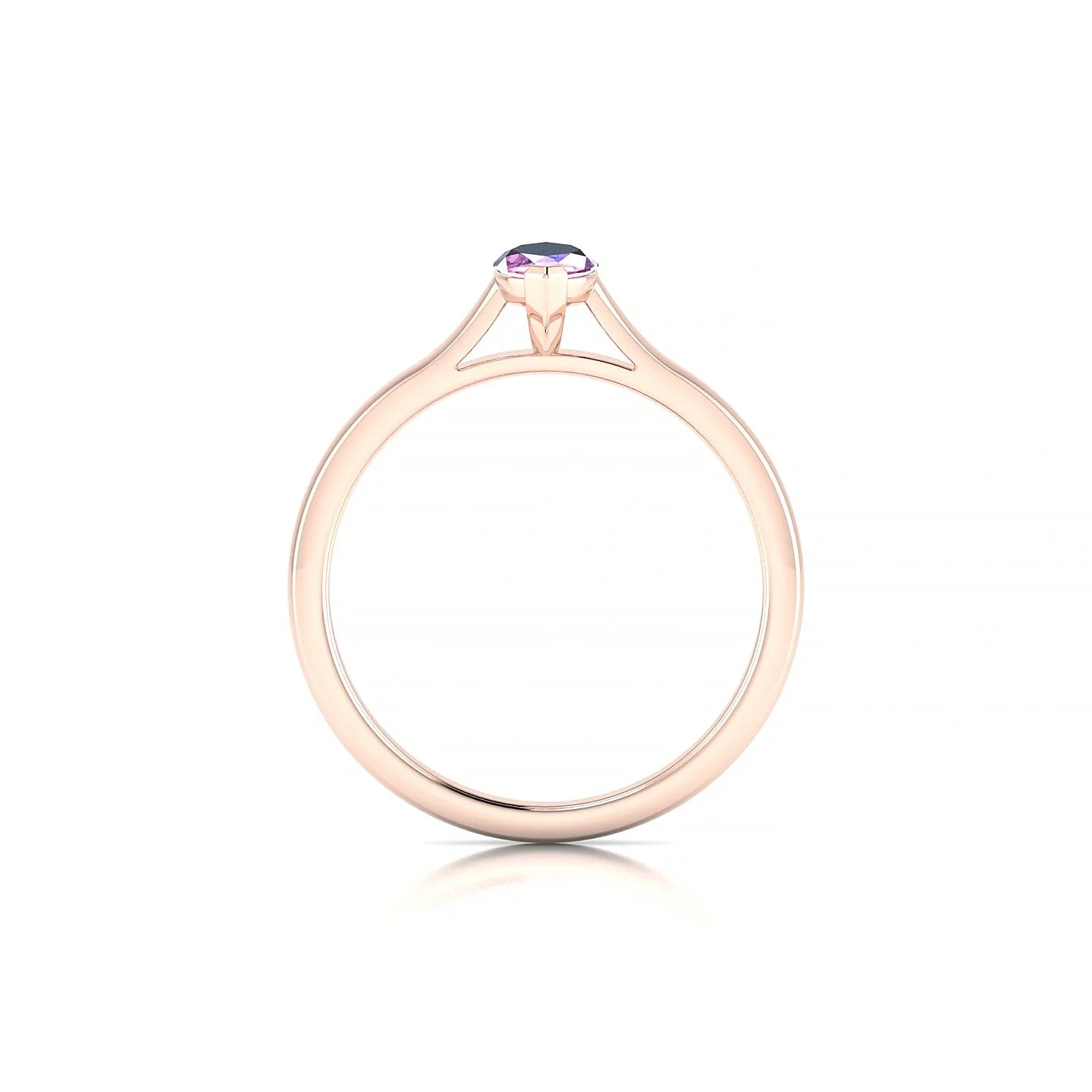 Cathedral | 18k Rose Gold 8 x 4 mm Marquise Pink Sapphire Ring