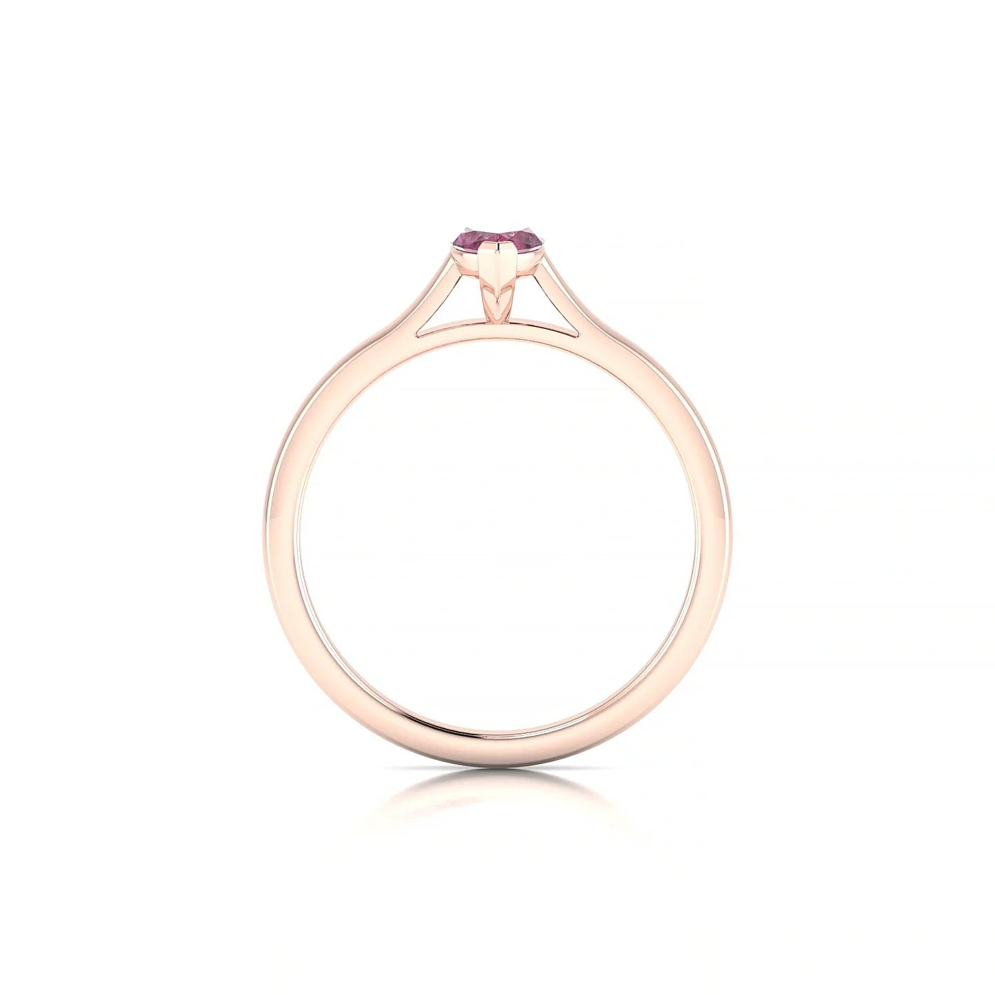 Cathedral | 18k Rose Gold 8 x 4 mm Marquise Rhodolite Ring
