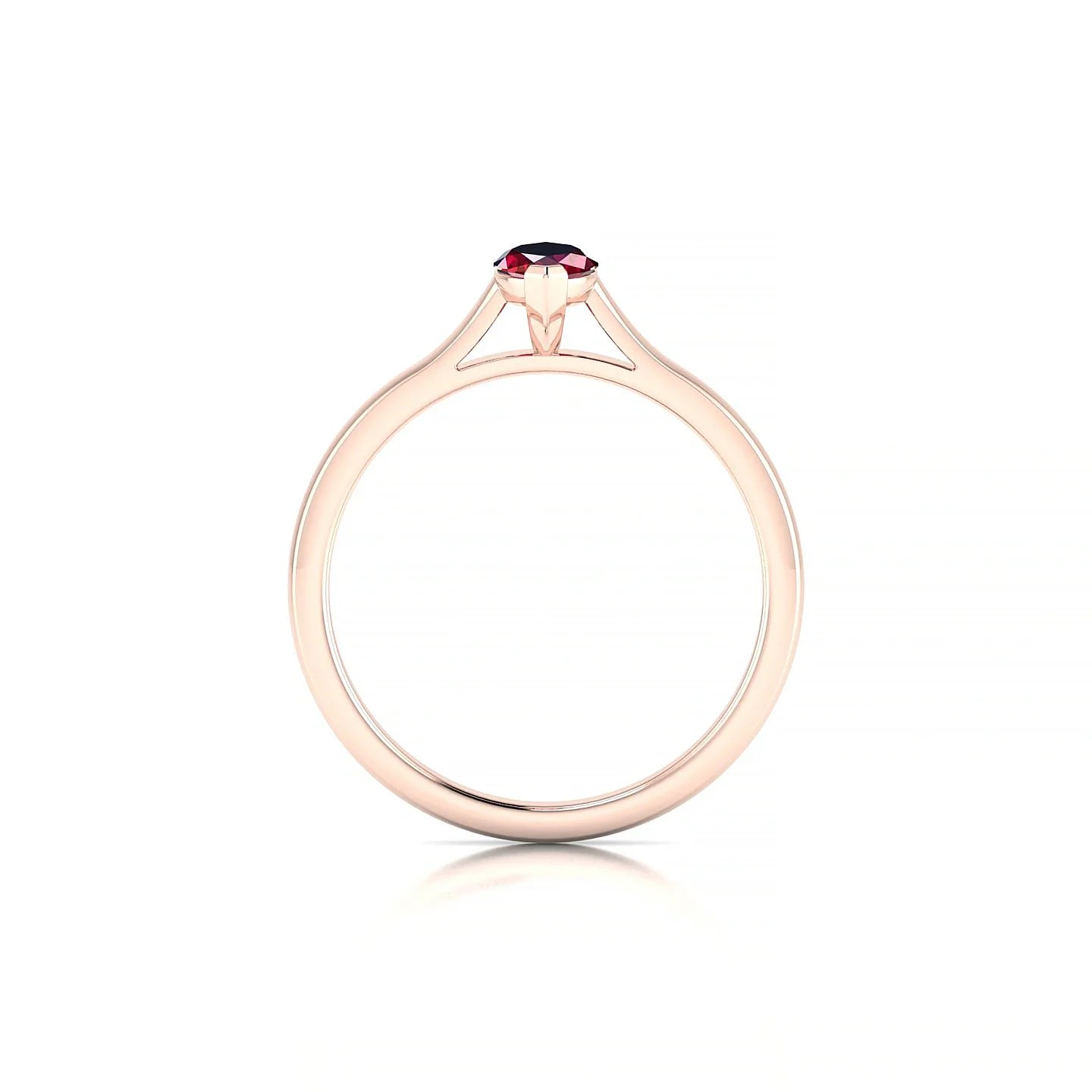 Cathedral | 18k Rose Gold 8 x 4 mm Marquise Ruby Ring
