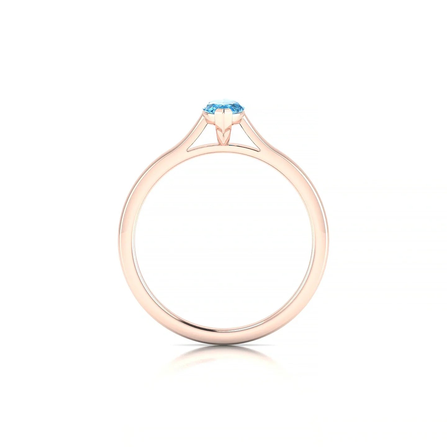 Cathedral | 18k Rose Gold 8 x 4 mm Marquise Topaz Ring