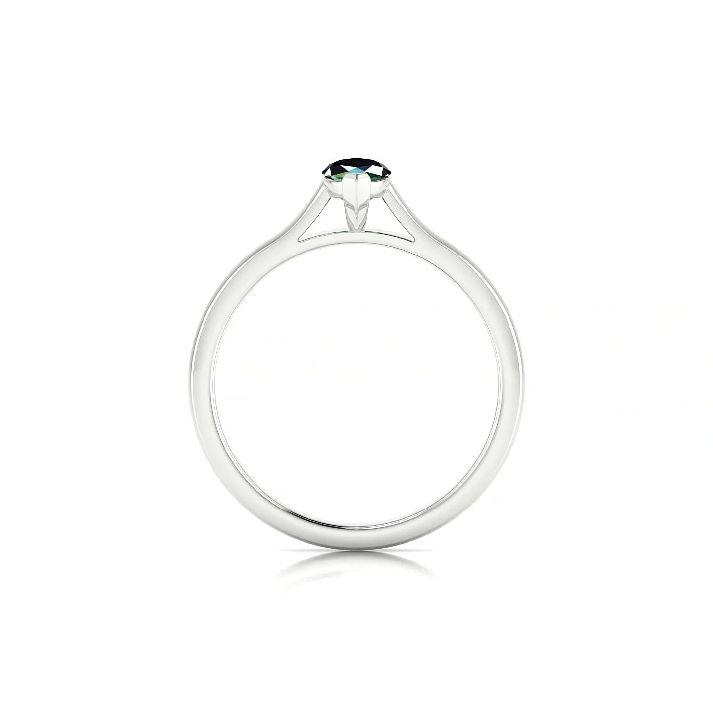 Cathedral | 18k White Gold 8 x 4 mm Marquise Emerald Ring