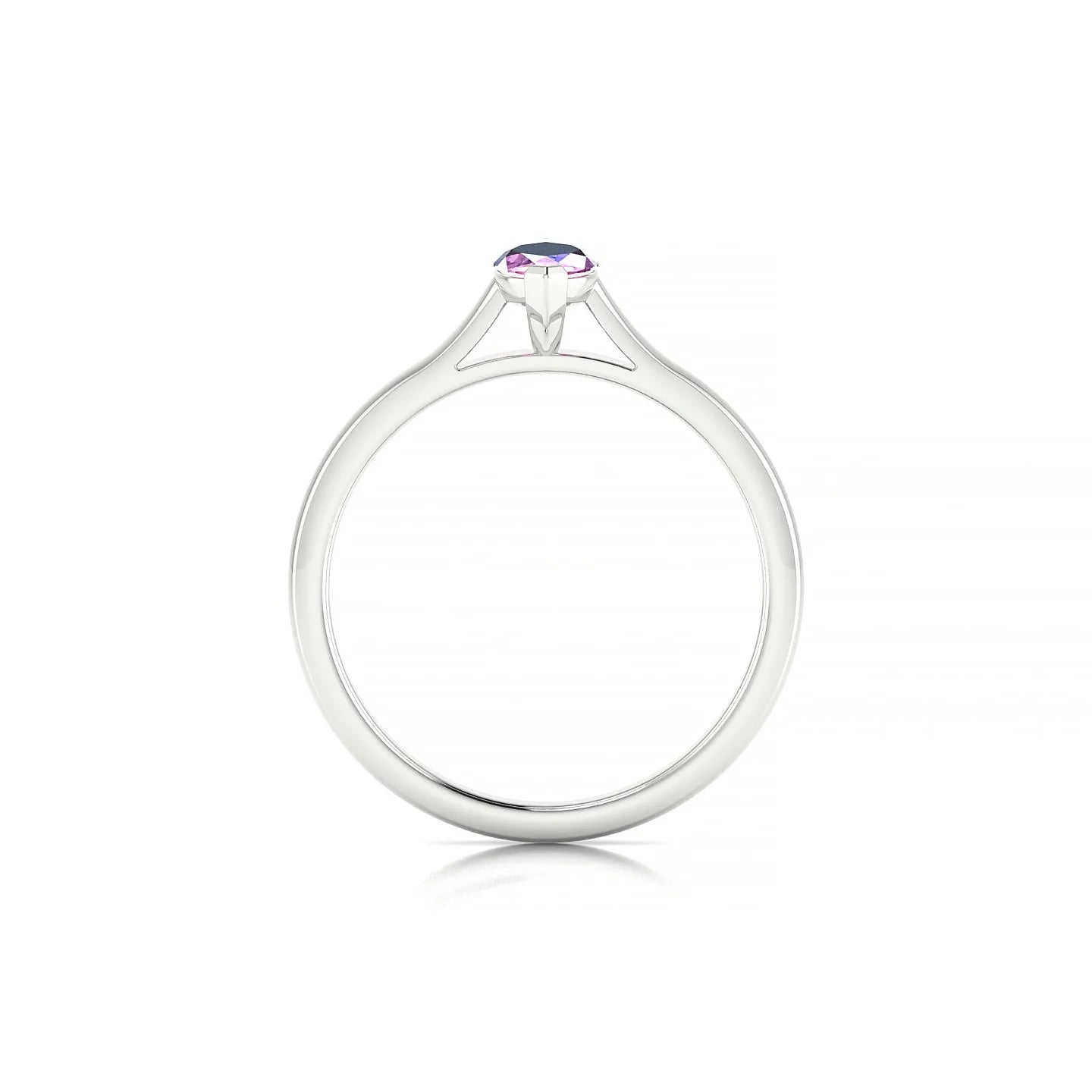 Cathedral | 18k White Gold 8 x 4 mm Marquise Pink Sapphire Ring