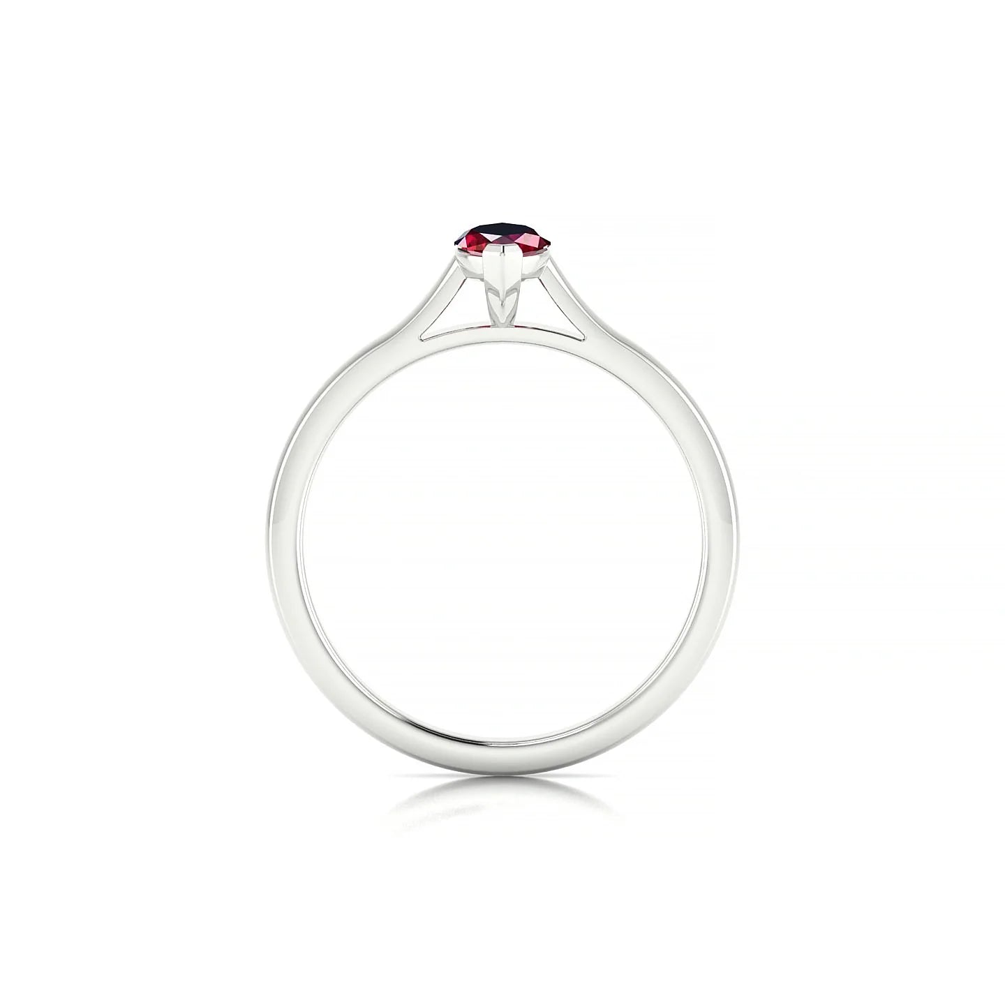 Cathedral | 18k White Gold 8 x 4 mm Marquise Ruby Ring