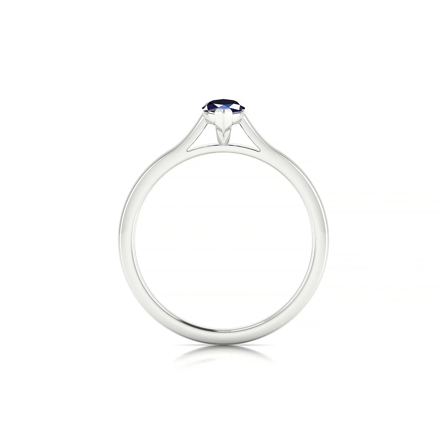 Cathedral | 18k White Gold 8 x 4 mm Marquise Sapphire Ring