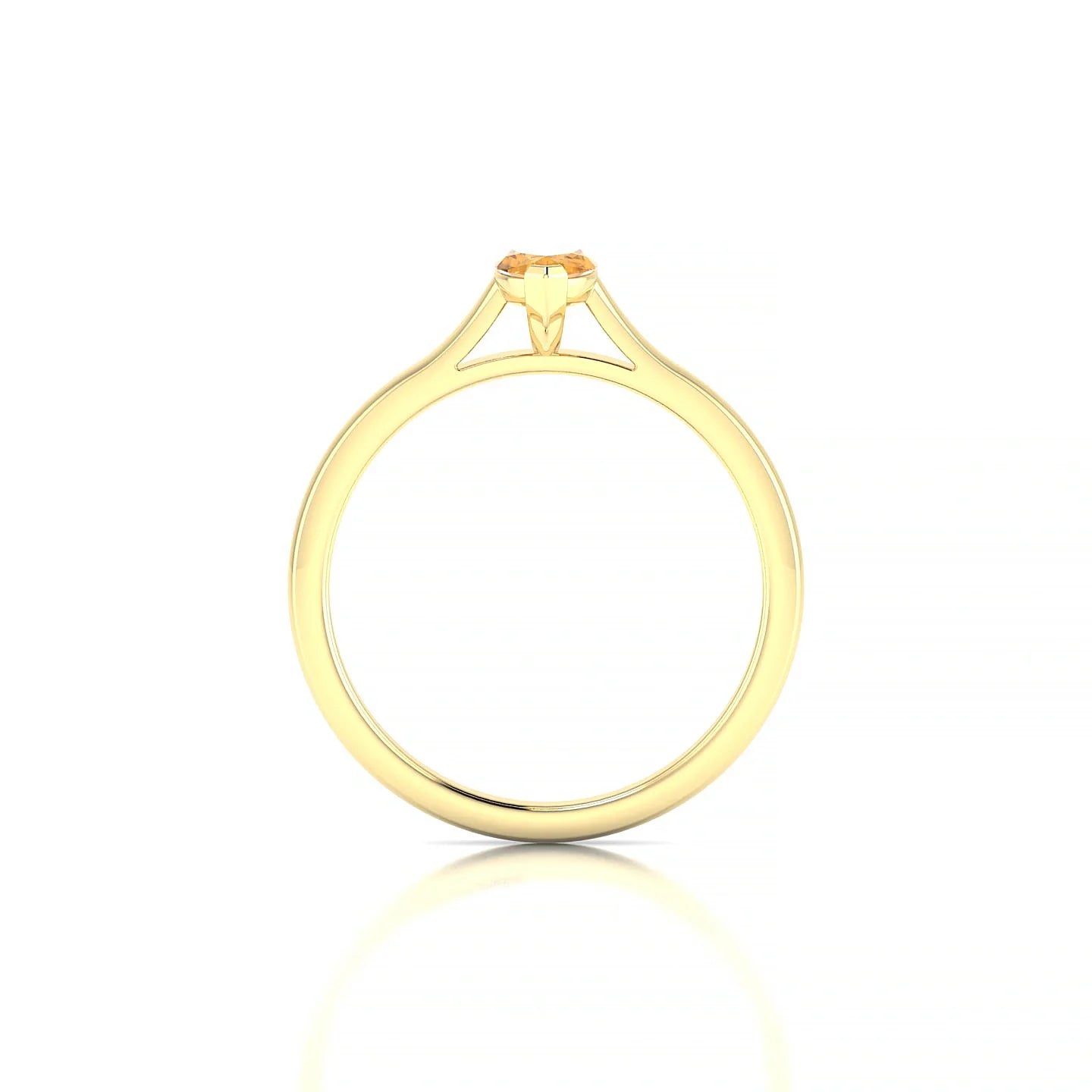 Cathedral | 18k Yellow Gold 8 x 4 mm Marquise Citrine Ring