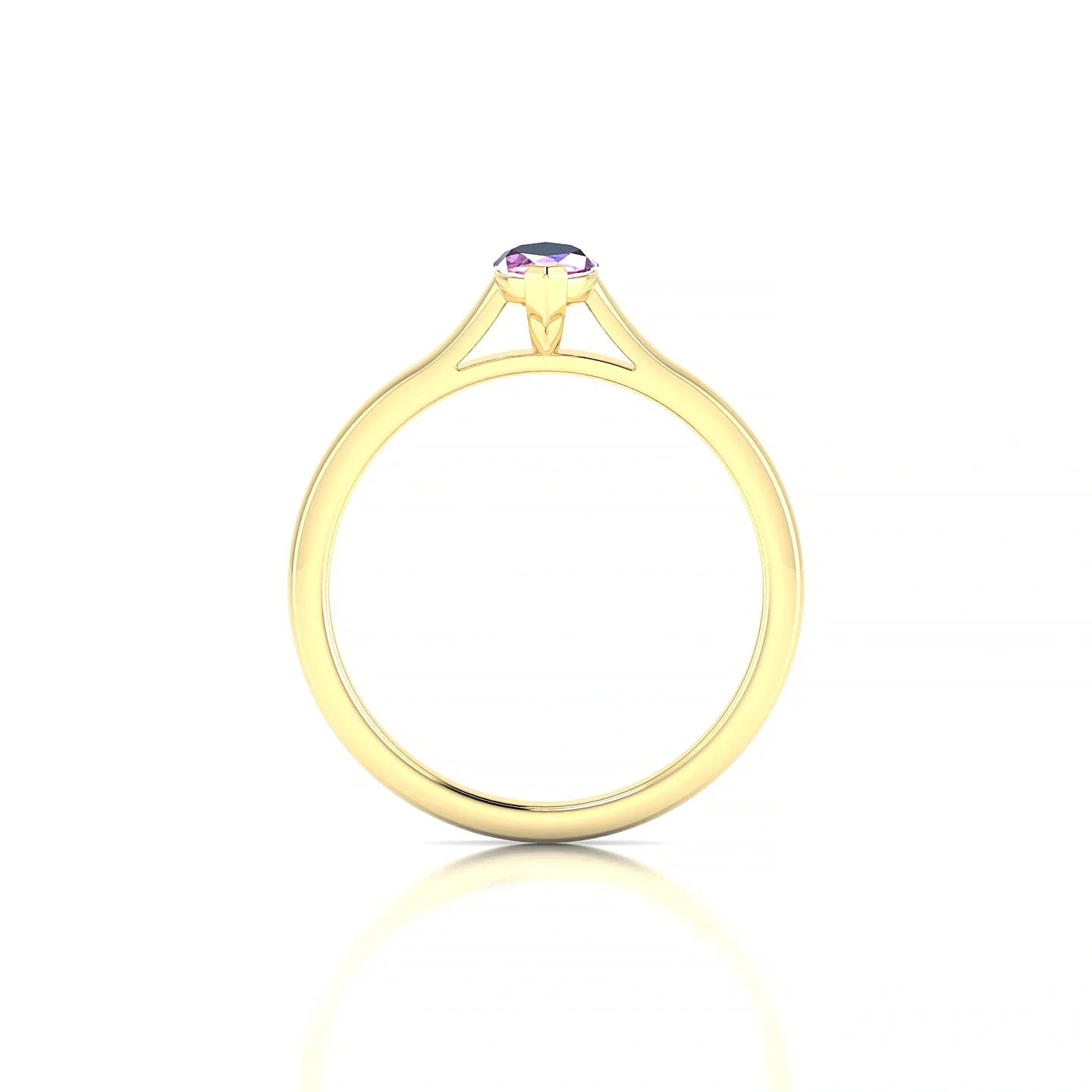 Cathedral | 18k Yellow Gold 8 x 4 mm Marquise Pink Sapphire Ring