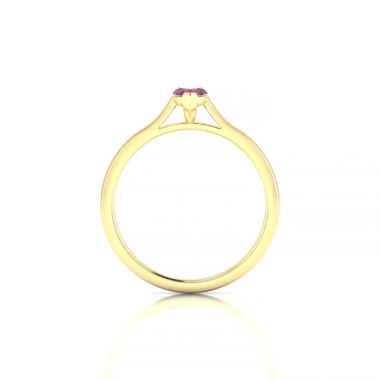 Cathedral | 18k Yellow Gold 8 x 4 mm Marquise Rhodolite Ring