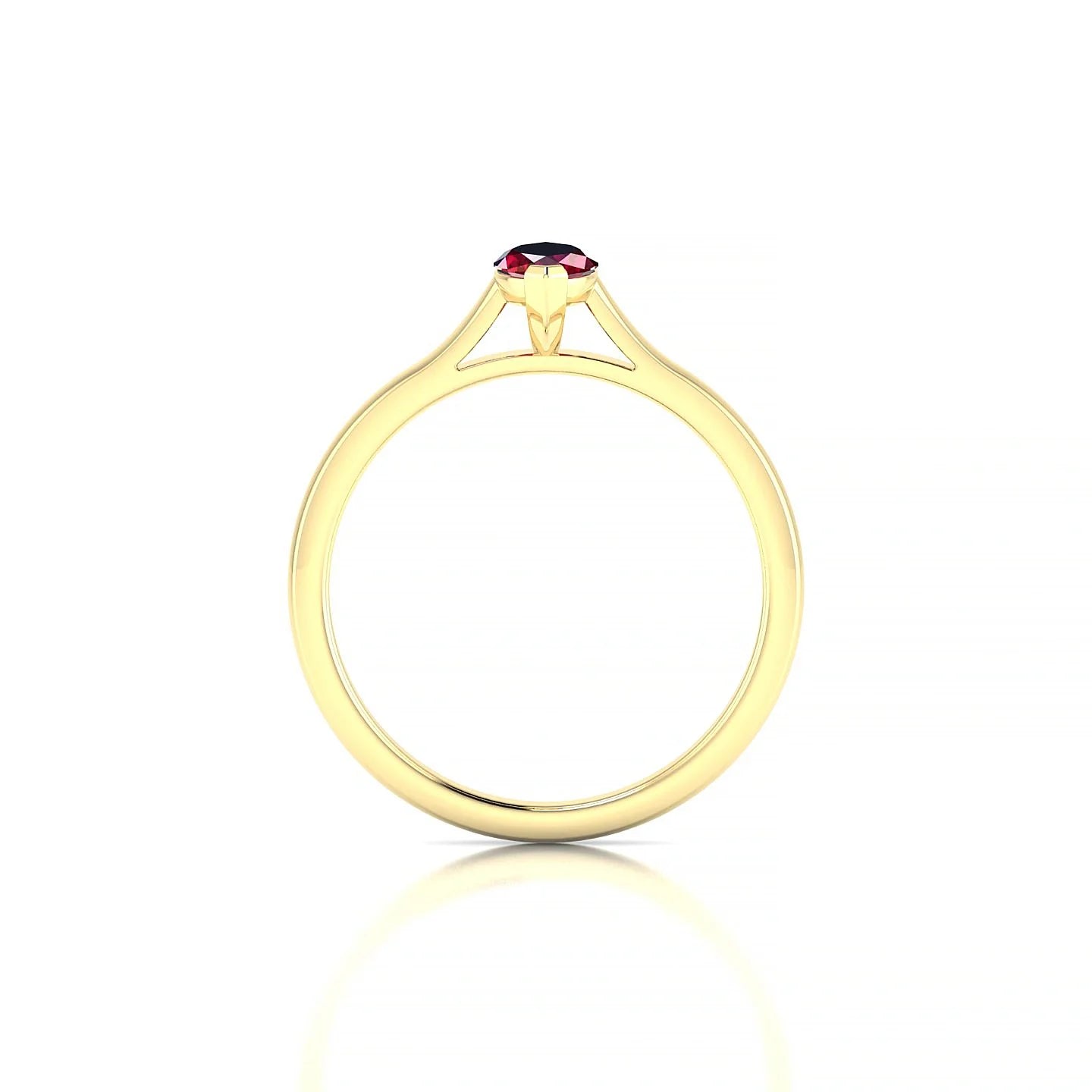 Cathedral | 18k Yellow Gold 8 x 4 mm Marquise Ruby Ring
