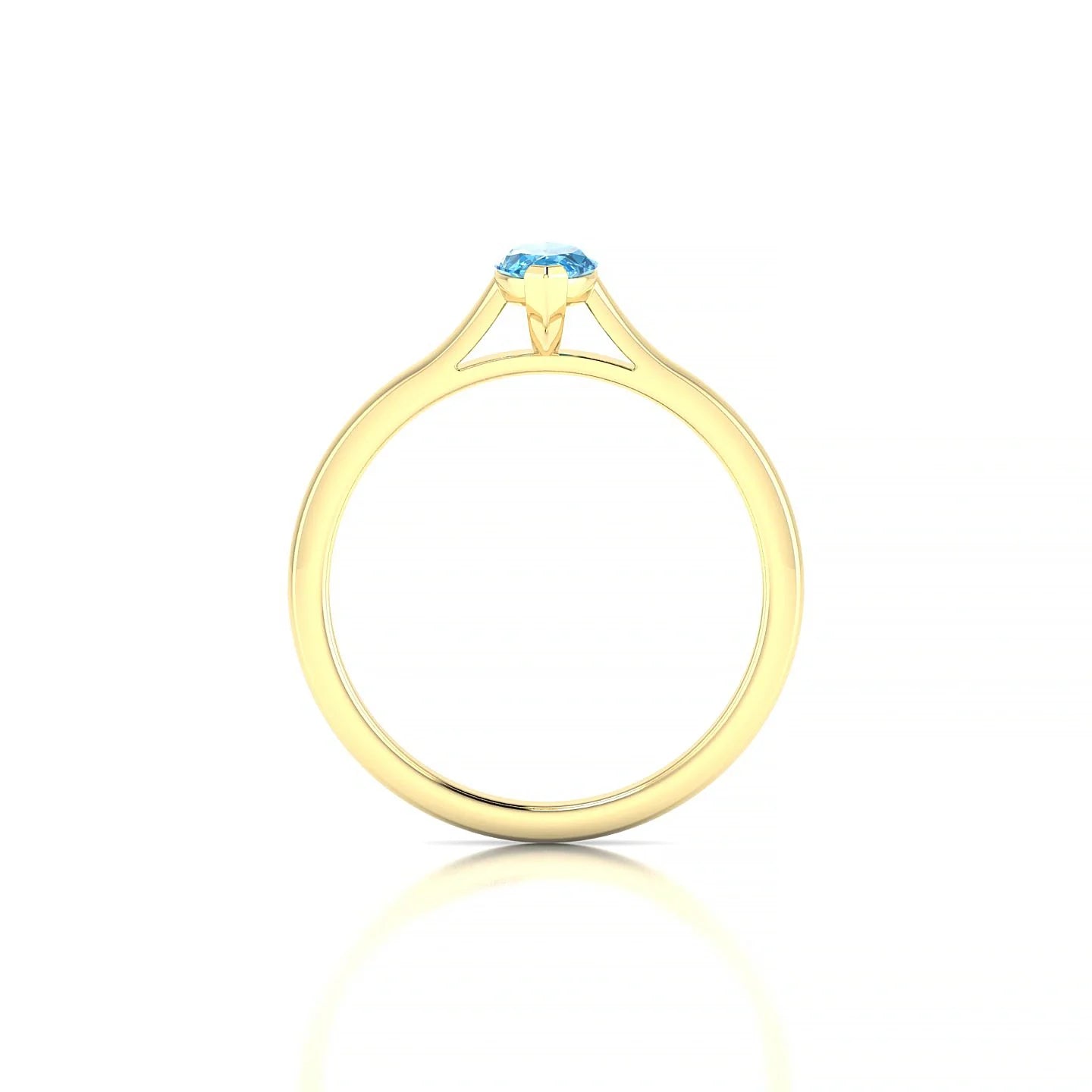 Cathedral | 18k Yellow Gold 8 x 4 mm Marquise Topaz Ring