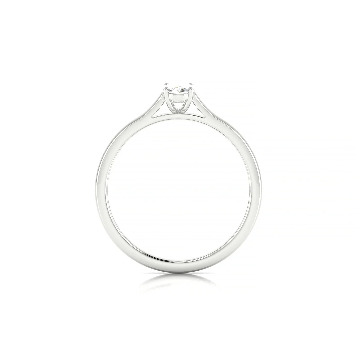 Cathedral | 18k White Gold 6 x 4 mm Oval Diamond Ring