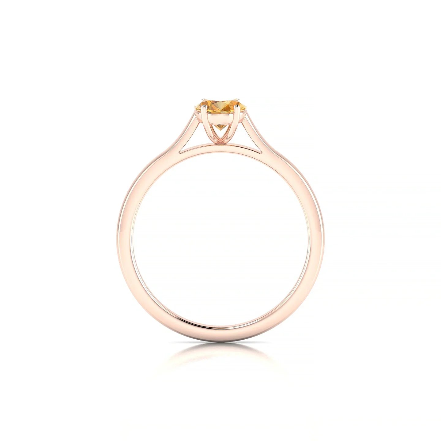 Cathedral | 18k Rose Gold 7 x 5 mm Oval Citrine Ring