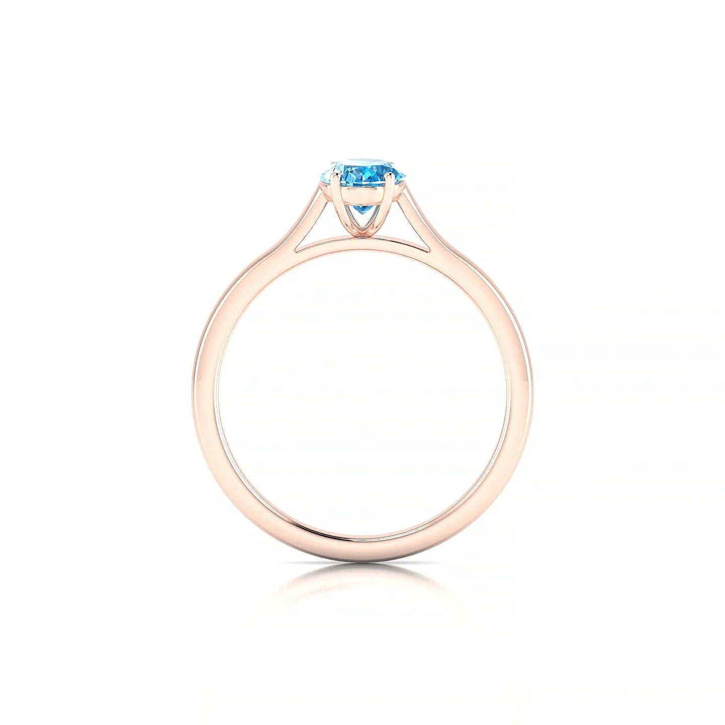 Cathedral | 18k Rose Gold 7 x 5 mm Oval Topaz Ring