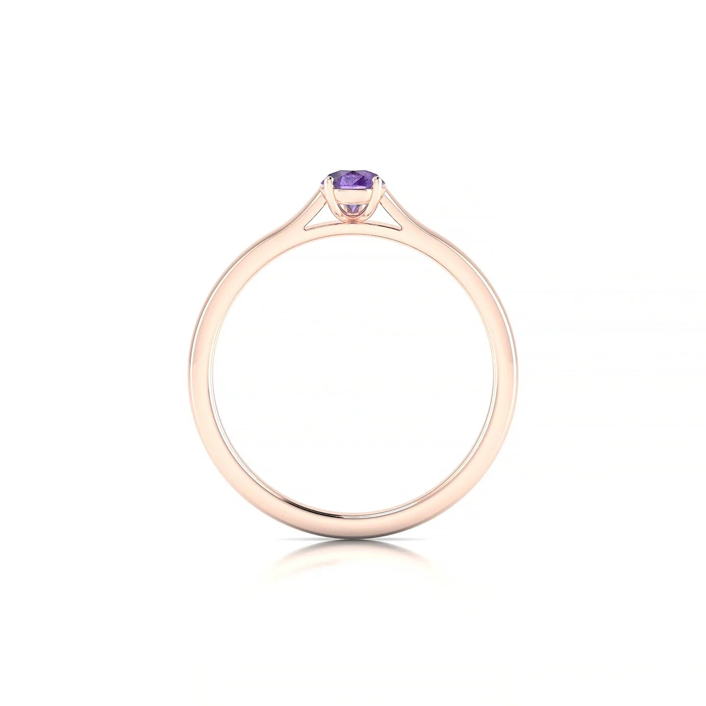 Cathedral | 18k Rose Gold 6 x 4 mm Pear Amethyst Ring