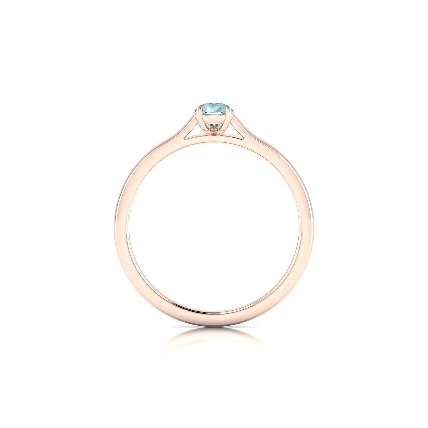 Cathedral | 18k Rose Gold 6 x 4 mm Pear Aquamarine Ring