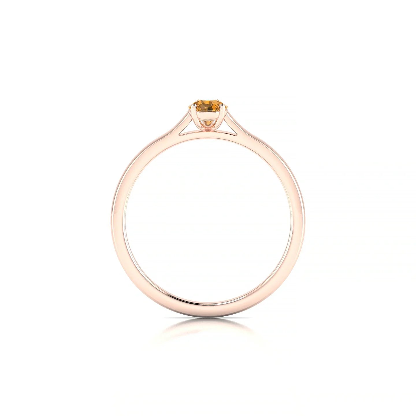 Cathedral | 18k Rose Gold 6 x 4 mm Pear Citrine Ring