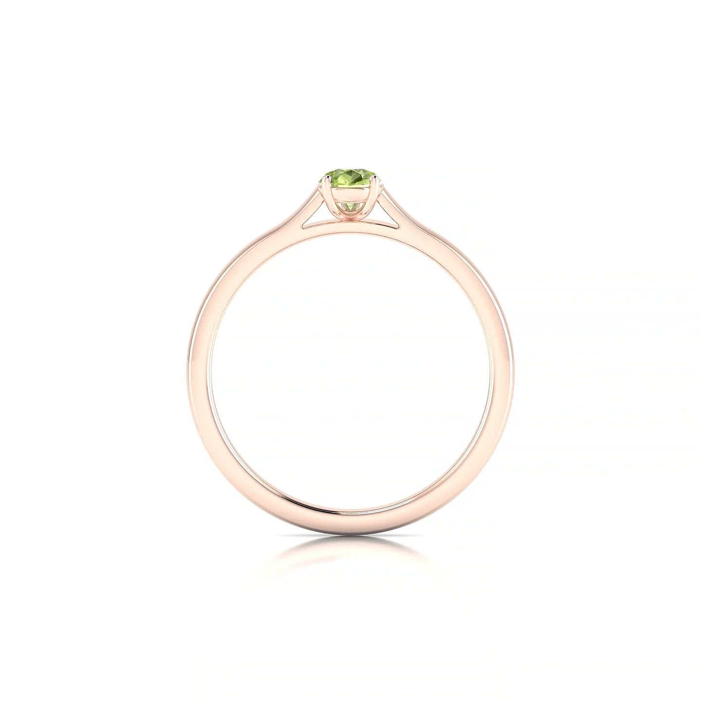 Cathedral | 18k Rose Gold 6 x 4 mm Pear Peridot Ring