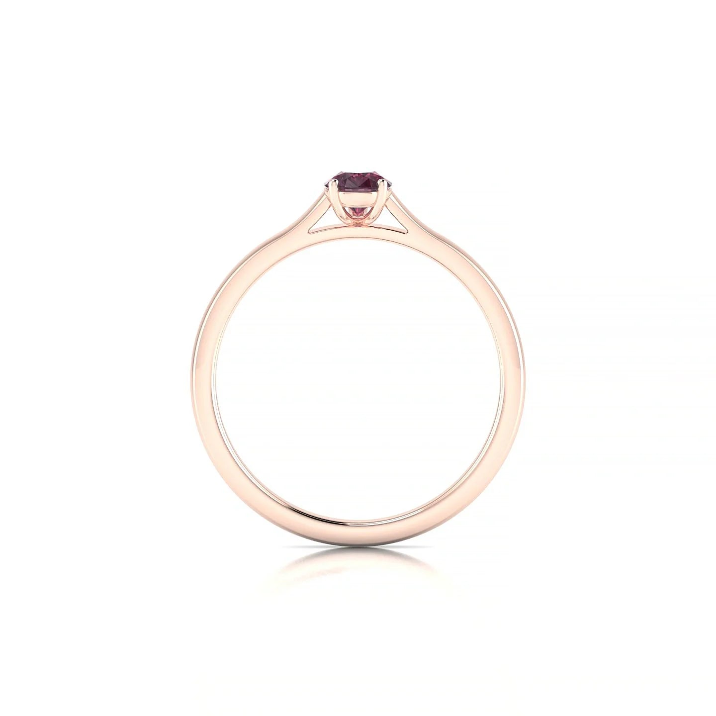 Cathedral | 18k Rose Gold 6 x 4 mm Pear Rhodolite Ring