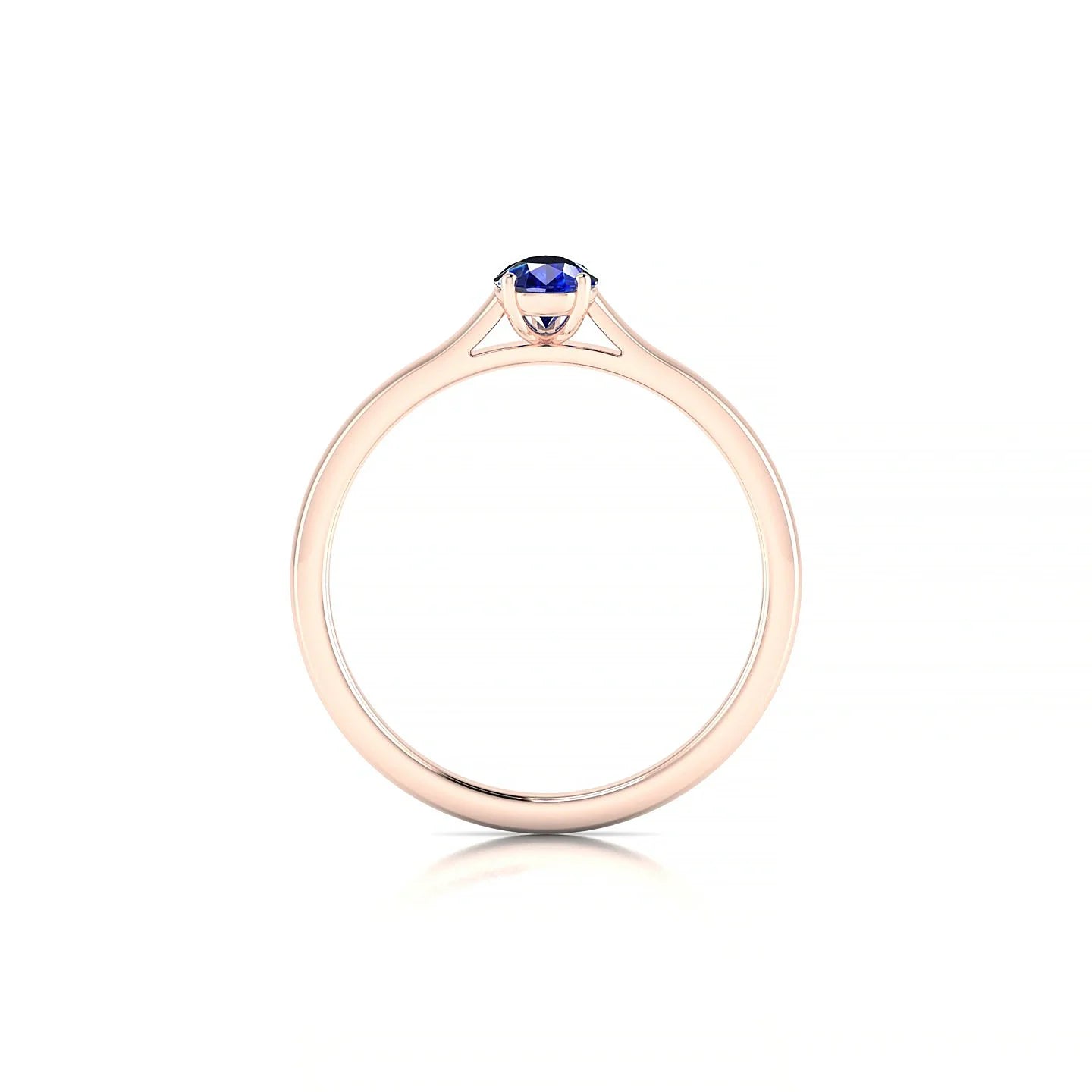Cathedral | 18k Rose Gold 6 x 4 mm Pear Sapphire Ring