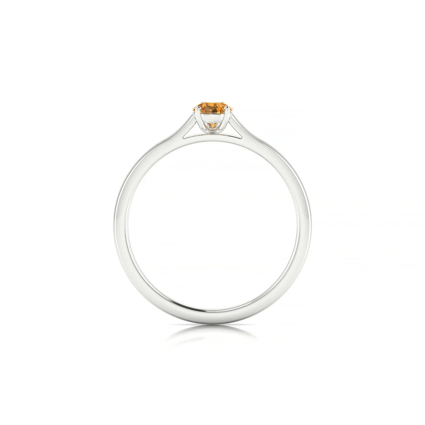 Cathedral | 18k White Gold 6 x 4 mm Pear Citrine Ring
