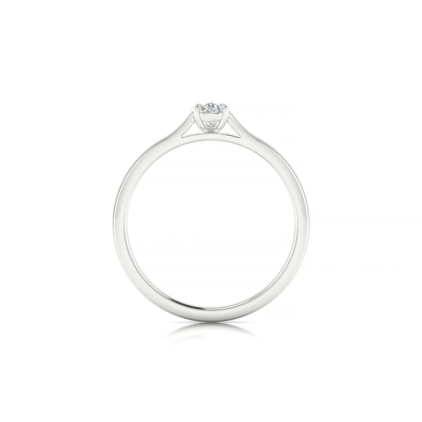 Cathedral | 18k White Gold 6 x 4 mm Pear Diamond Ring