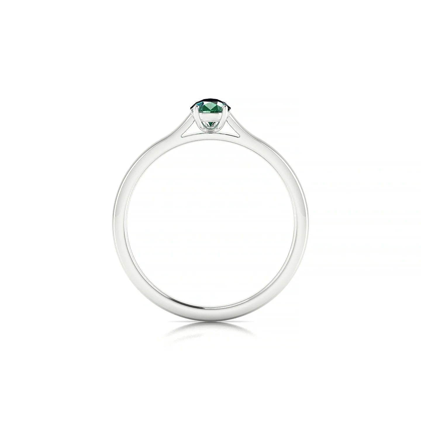Cathedral | 18k White Gold 6 x 4 mm Pear Emerald Ring