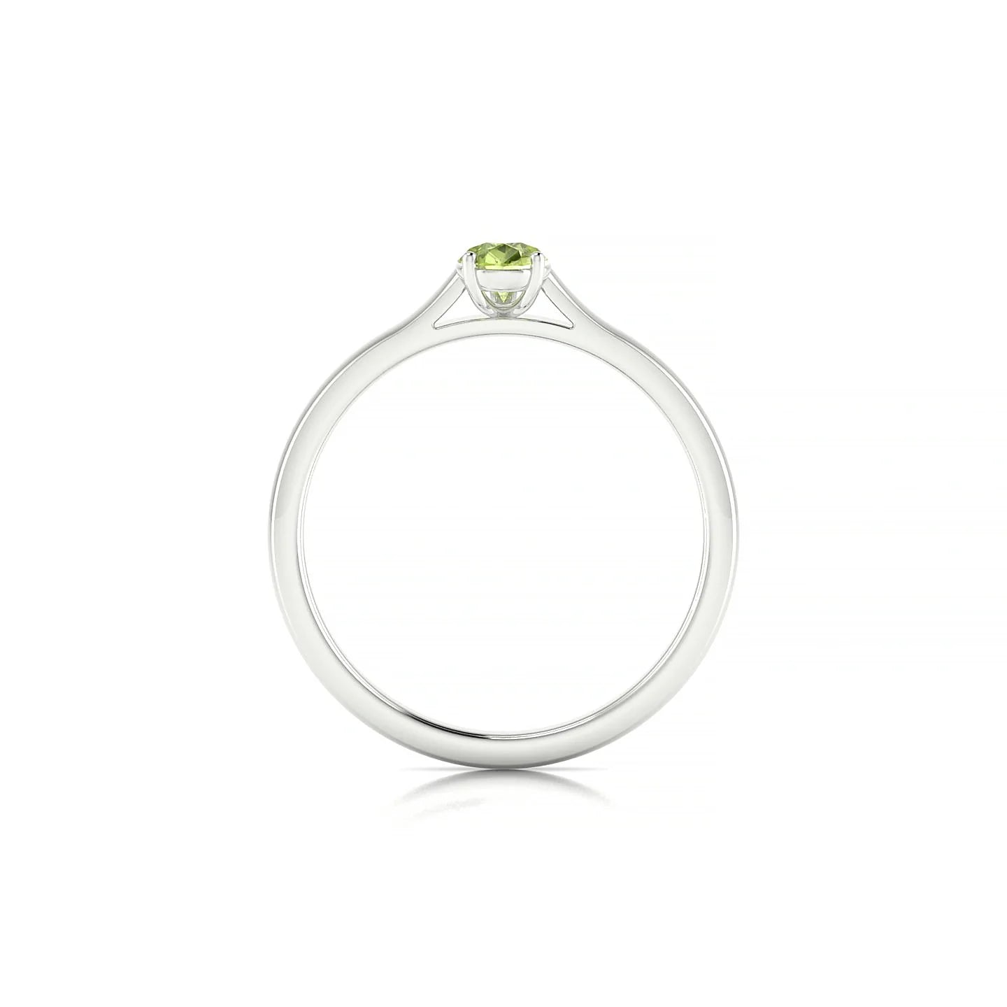 Cathedral | 18k White Gold 6 x 4 mm Pear Peridot Ring