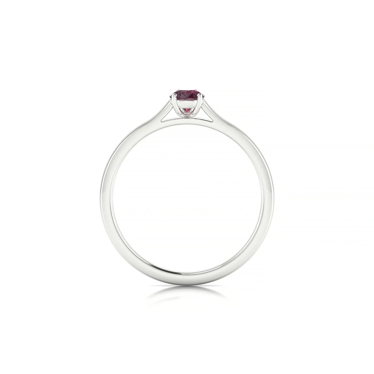 Cathedral | 18k White Gold 6 x 4 mm Pear Rhodolite Ring