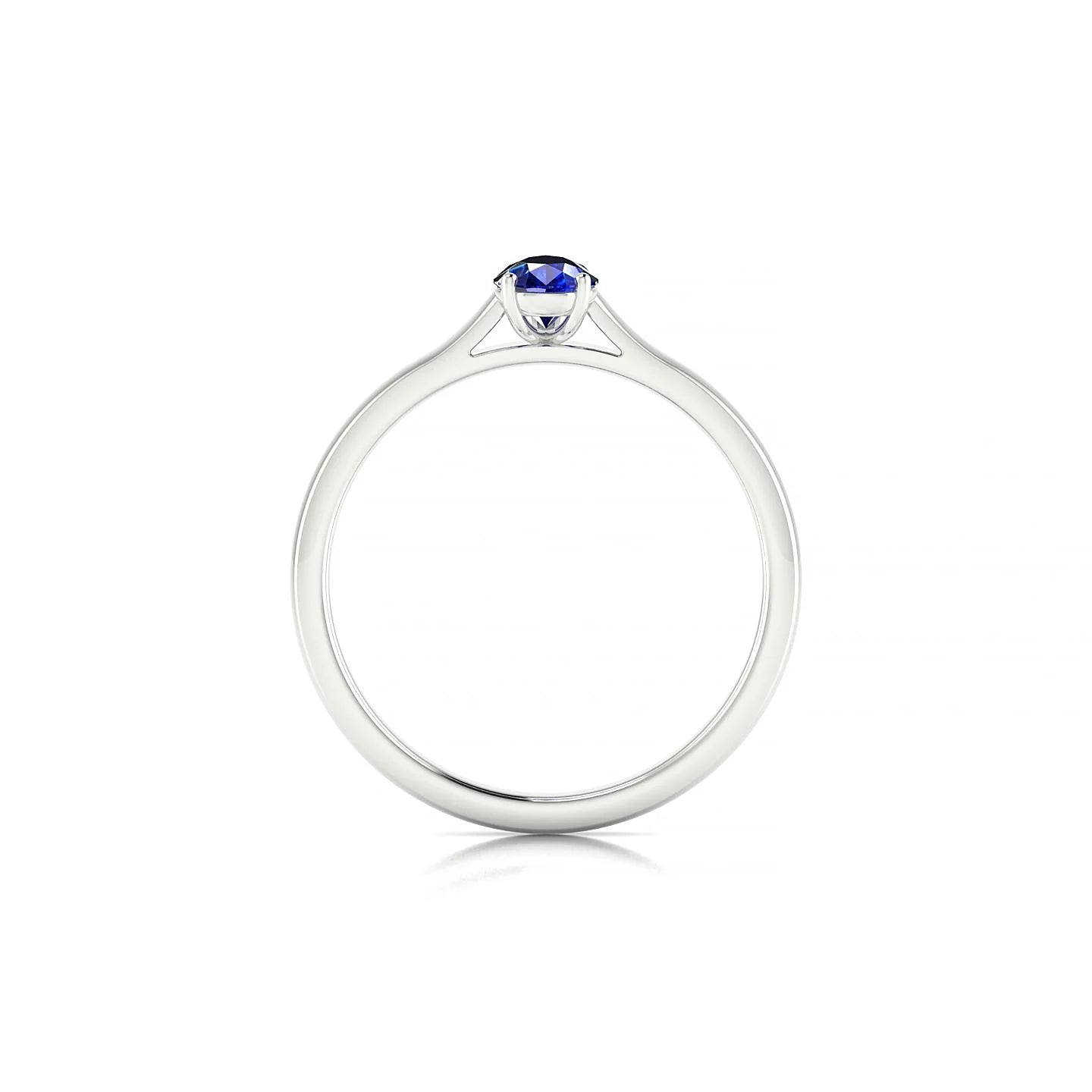 Cathedral | 18k White Gold 6 x 4 mm Pear Sapphire Ring