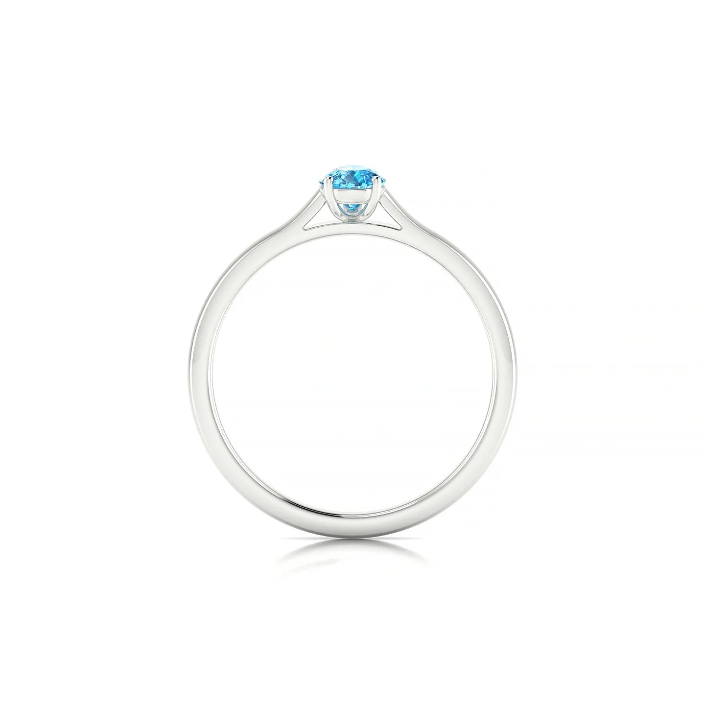 Cathedral | 18k White Gold 6 x 4 mm Pear Topaz Ring