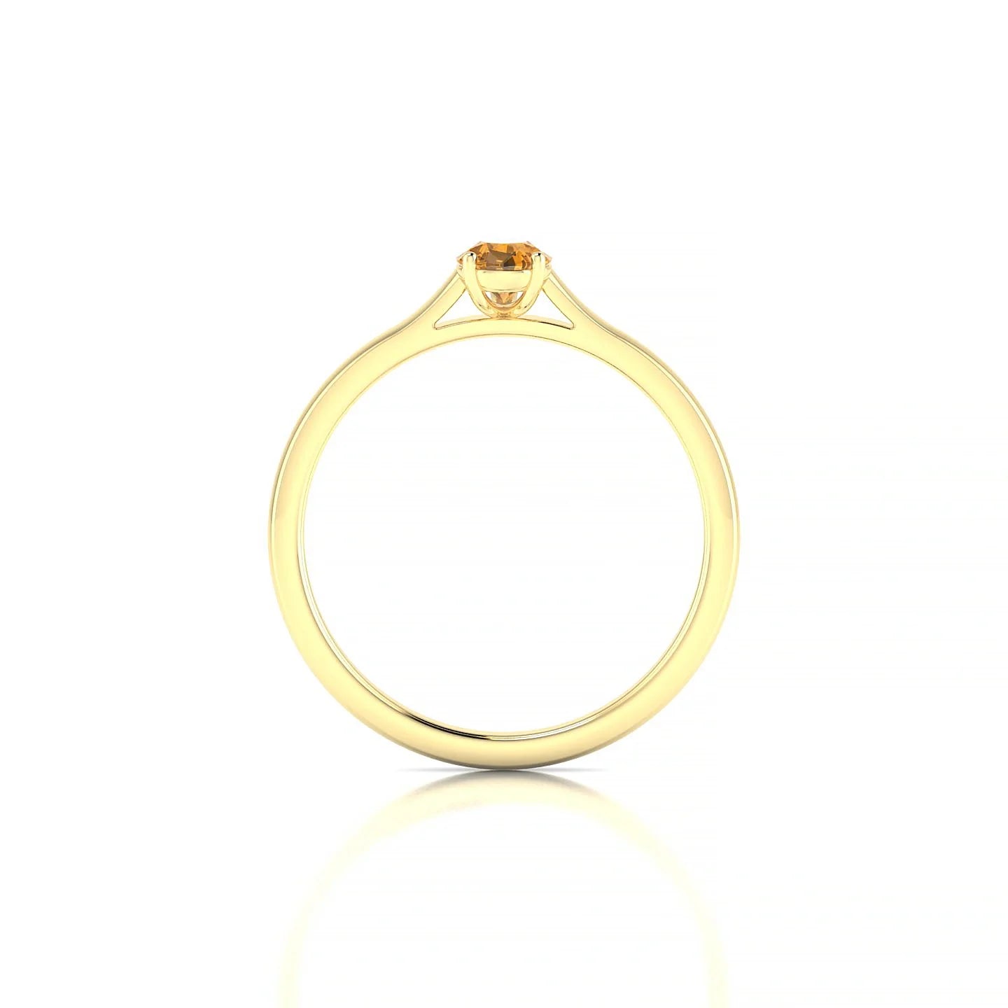 Cathedral | 18k Yellow Gold 6 x 4 mm Pear Citrine Ring