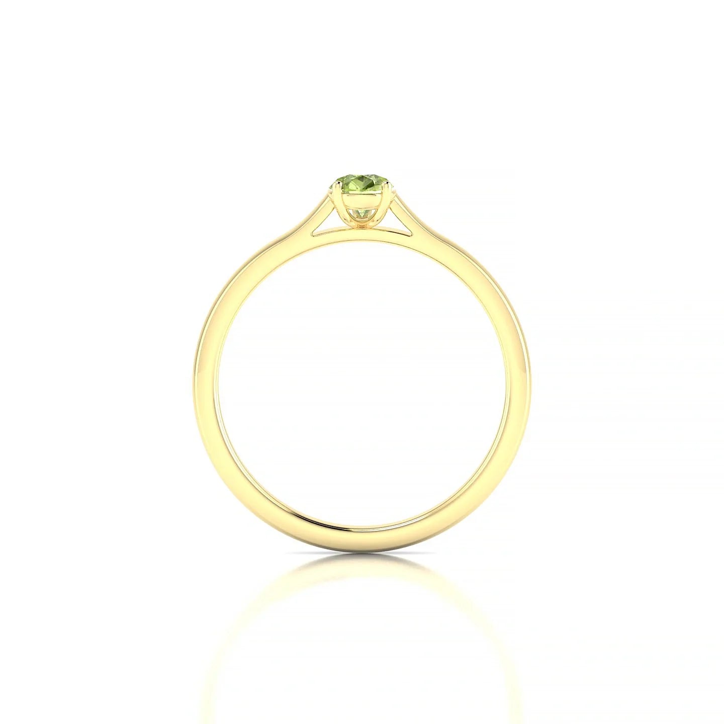 Cathedral | 18k Yellow Gold 6 x 4 mm Pear Peridot Ring