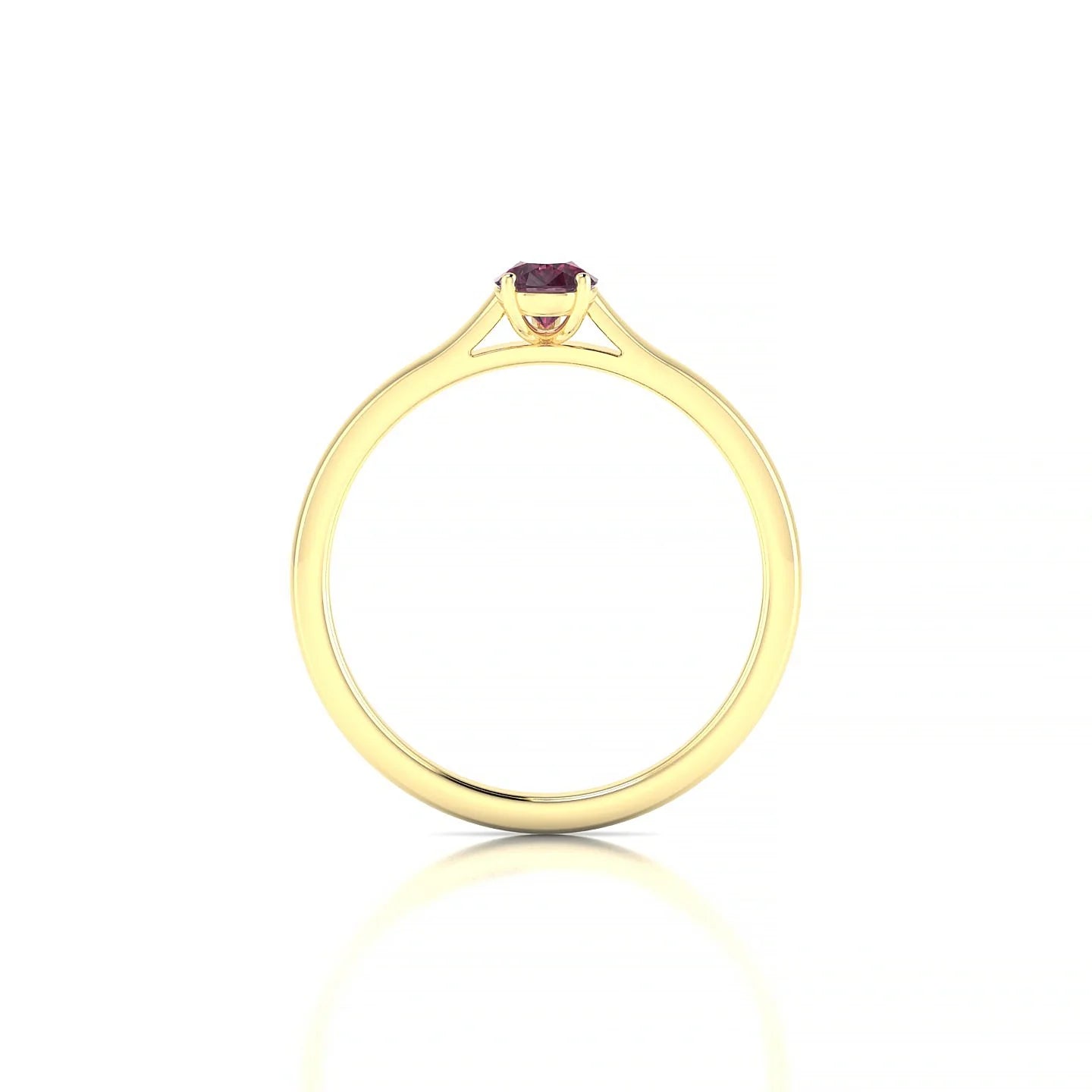 Cathedral | 18k Yellow Gold 6 x 4 mm Pear Rhodolite Ring