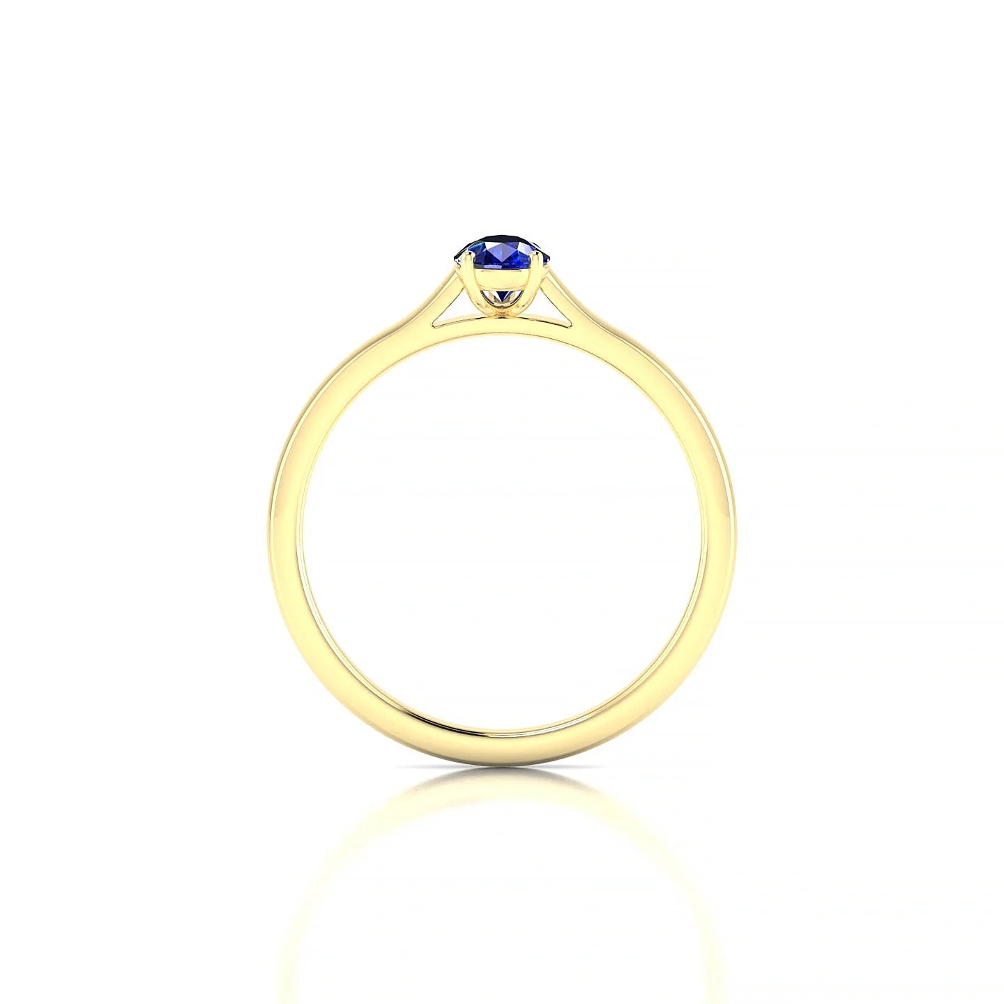 Cathedral | 18k Yellow Gold 6 x 4 mm Pear Sapphire Ring