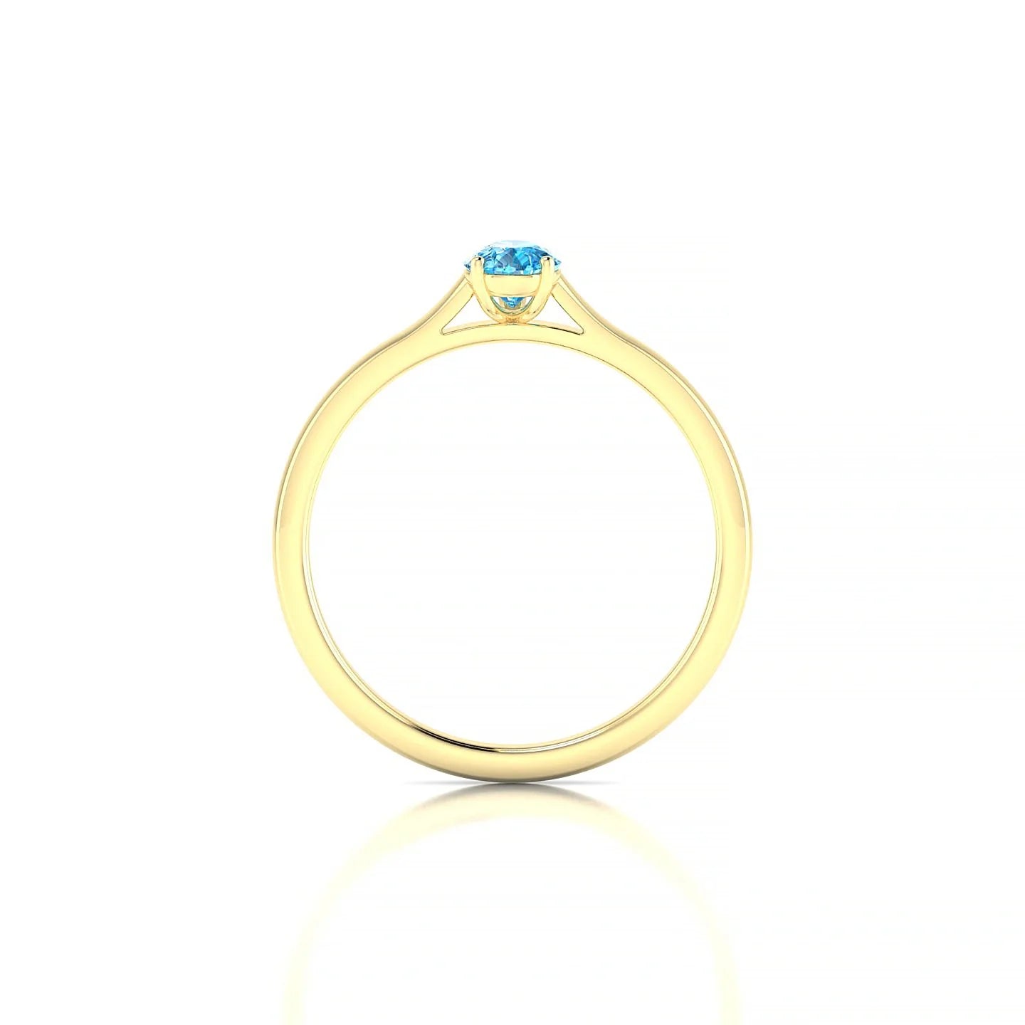 Cathedral | 18k Yellow Gold 6 x 4 mm Pear Topaz Ring