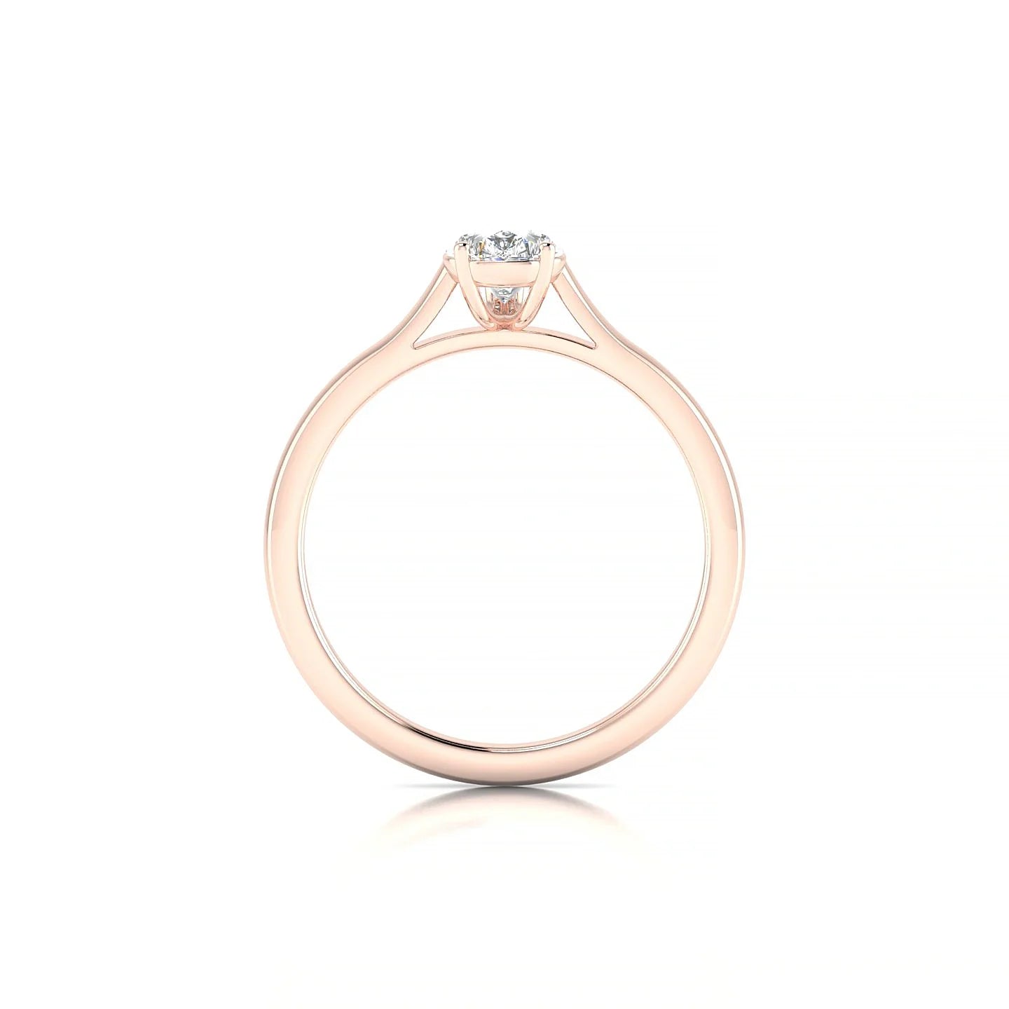 Cathedral | 18k Rose Gold 7 x 5 mm Pear Diamond Ring