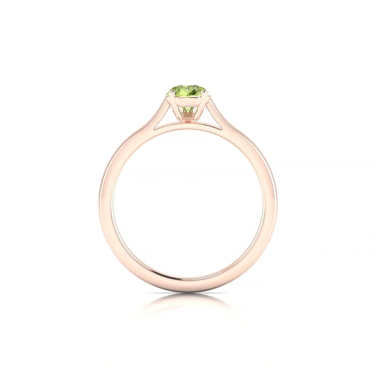 Cathedral | 18k Rose Gold 7 x 5 mm Pear Peridot Ring