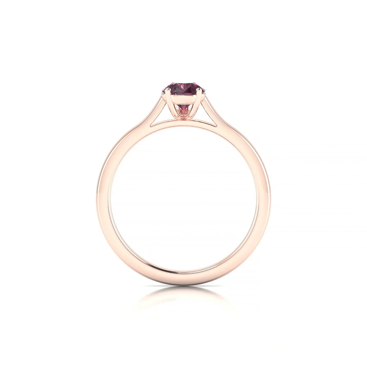 Cathedral | 18k Rose Gold 7 x 5 mm Pear Rhodolite Ring