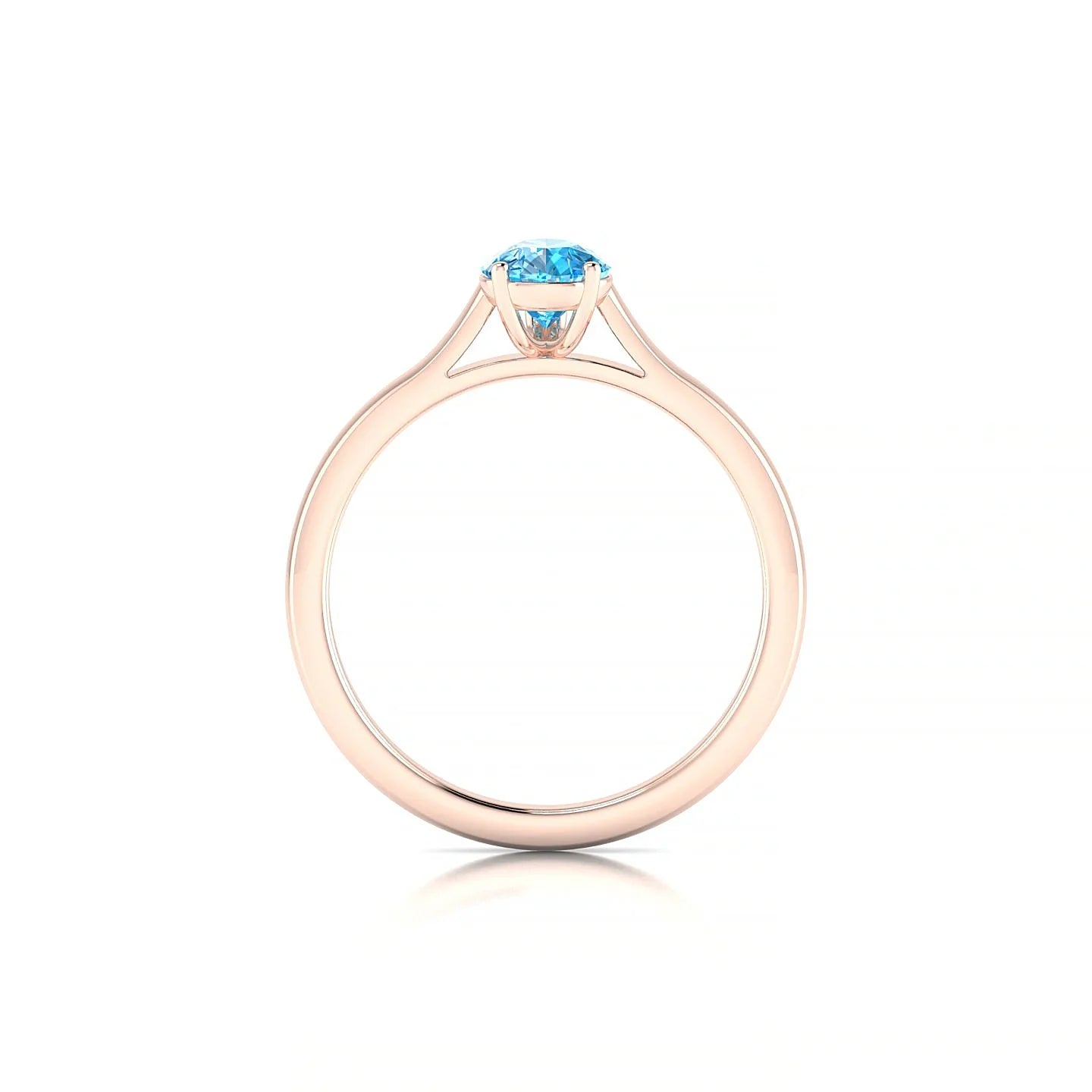 Cathedral | 18k Rose Gold 7 x 5 mm Pear Topaz Ring