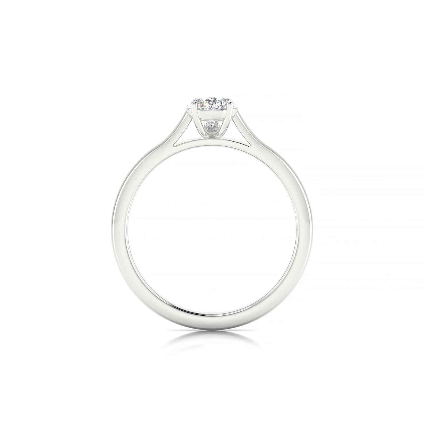 Cathedral | 18k White Gold 7 x 5 mm Pear Diamond Ring