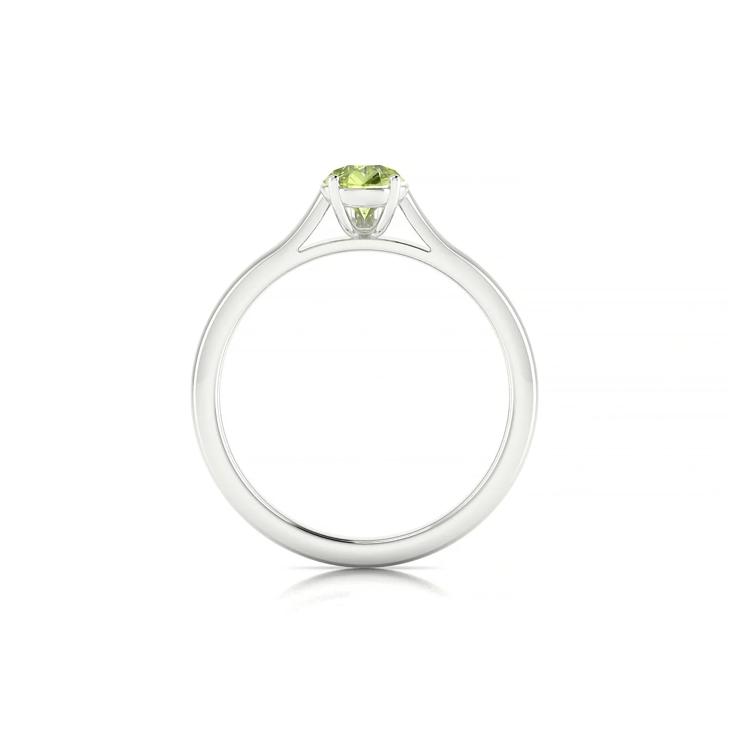 Cathedral | 18k White Gold 7 x 5 mm Pear Peridot Ring
