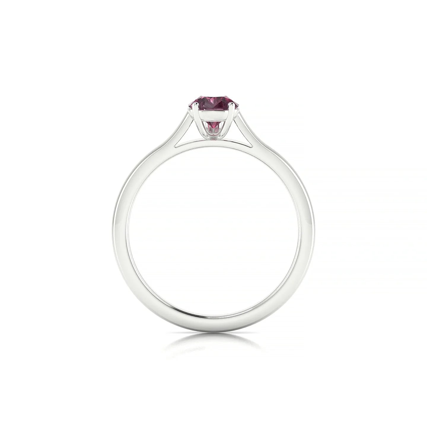 Cathedral | 18k White Gold 7 x 5 mm Pear Rhodolite Ring