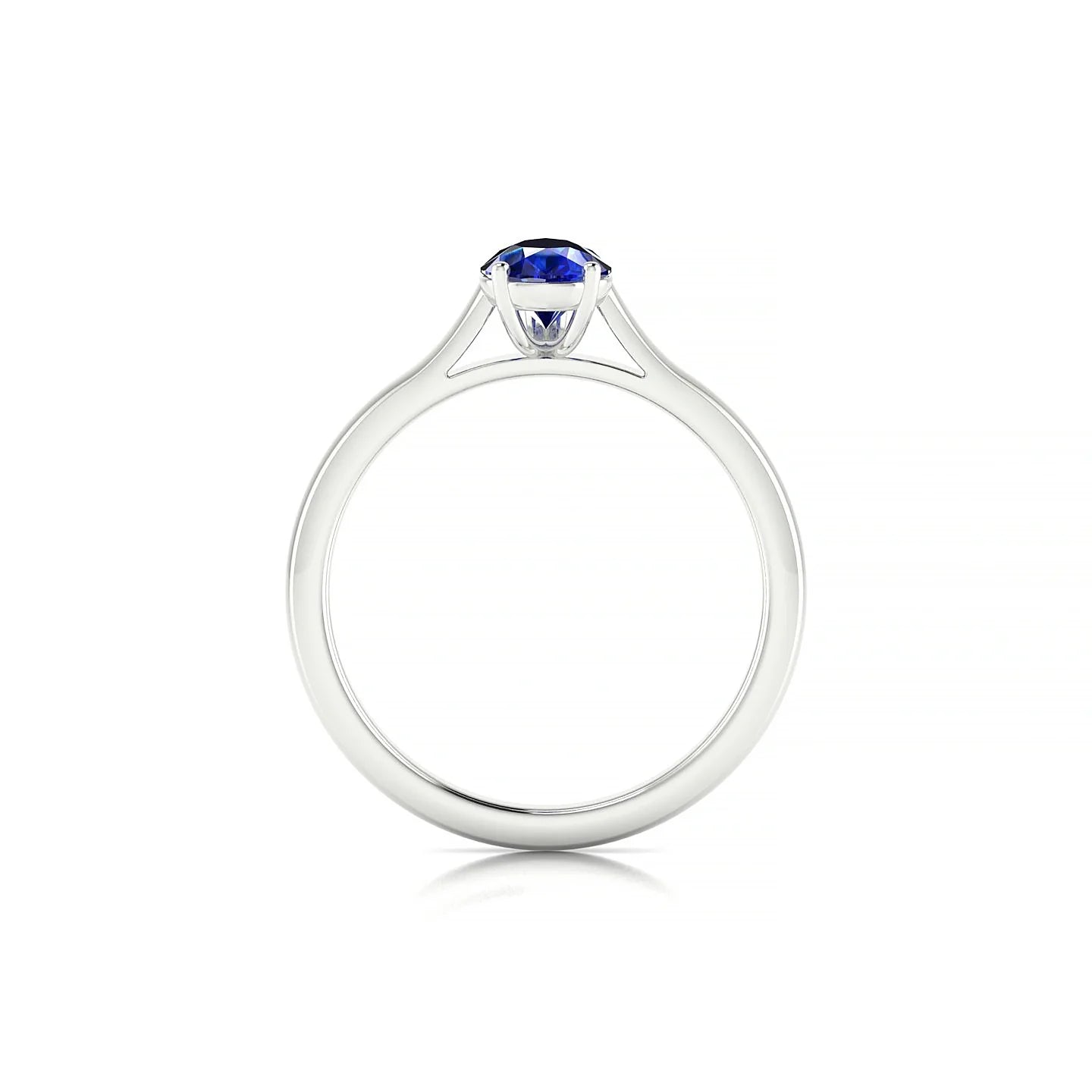 Cathedral | 18k White Gold 7 x 5 mm Pear Sapphire Ring