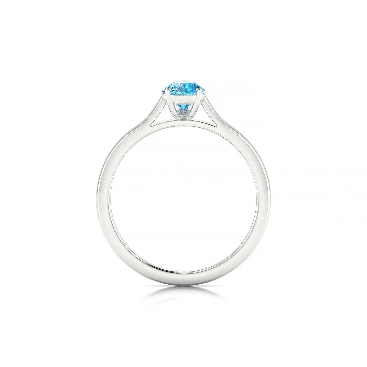 Cathedral | 18k White Gold 7 x 5 mm Pear Topaz Ring